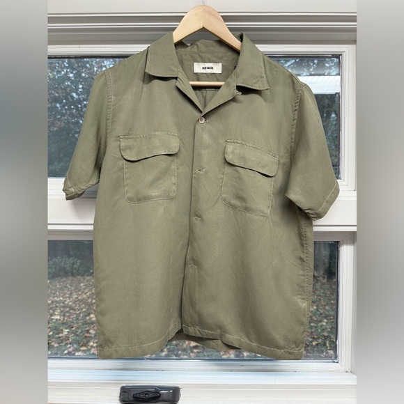 Buck Mason draped linen coupe camp Shirt small NWT - Picture 1 of 4